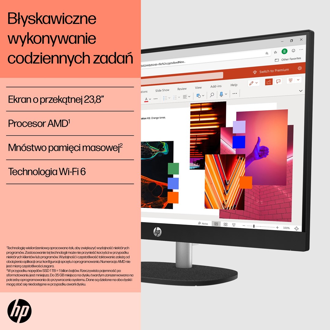 Kompjuter All in One HP 24-cr0312nw, Ryzen 5, 16GB RAM, 512GB SSD, i bardhë