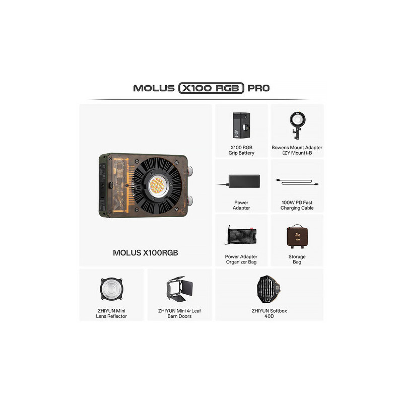 Zhiyun MOLUS X100 RGB Pro Pocket Light