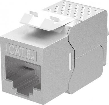 Modul keystone Goobay cat.6a STP, pa vegla, gri