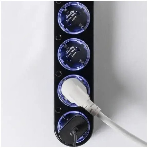 Prizë inteligjente Shelly Power Strip 4 Gen4, 4 dalje, Wi Fi, e zezë