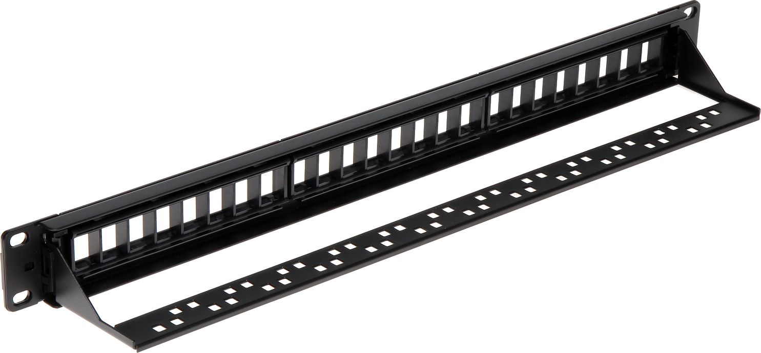 Панел пач Кистон PP-24/FX/C1, 24 порти, за рек, црн