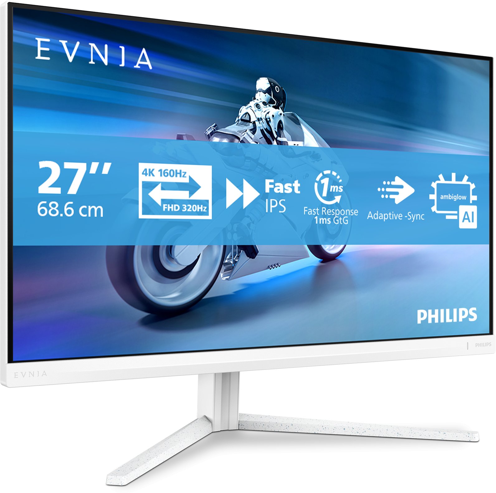 Monitor Philips Evnia 5000 27", 4K UHD, LCD, i bardhë