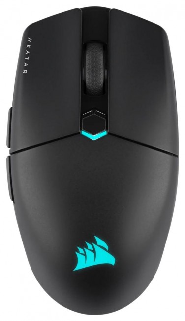 Gejминг глушец Corsair KATAR ELITE WIRELESS, безжичен, 26000 DPI, црн