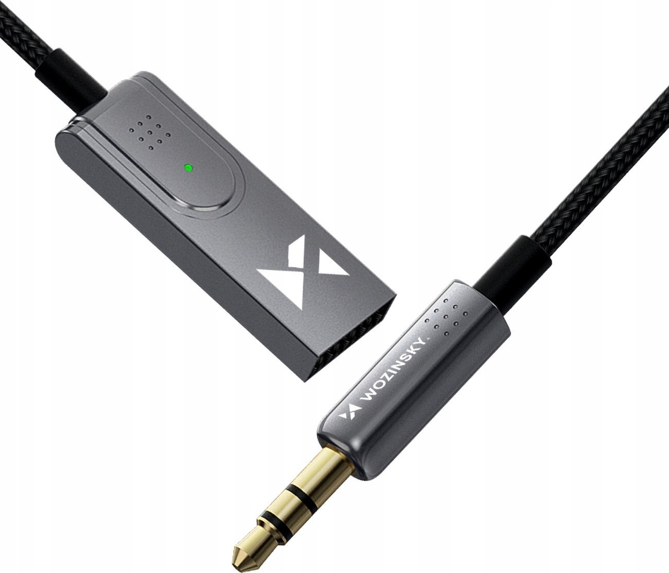 Adaptues audio Bluetooth Wozinsky WTODB, Bluetooth 5.3, marrës AUX 3.5 mm, i zi
