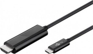 Adapter video Goobay 77528, USB Type C në HDMI, 1.8 m, 4K 60 Hz, i zi
