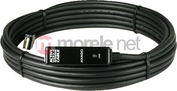 Kabllo zgjatëse aktive USB 2.0 AXAGON ADR-220, 20m, USB-A mashkull në USB-A femër, e zezë