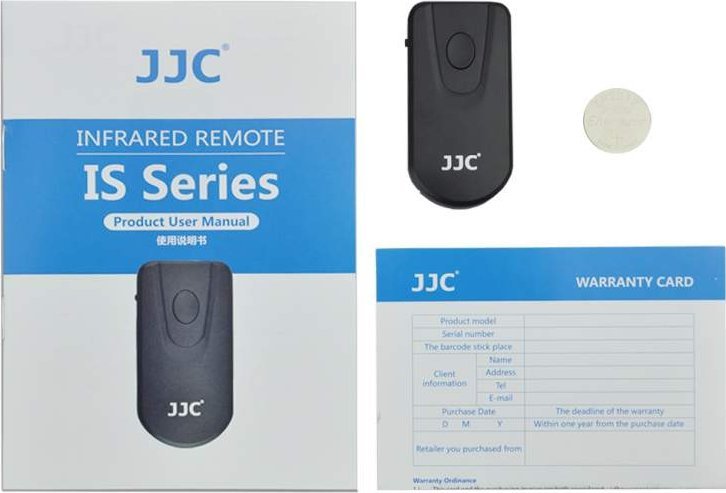 Telekomandë pa tela JJC IS S1 RMT DSLR1/2, për kamera DSLR, e zezë
