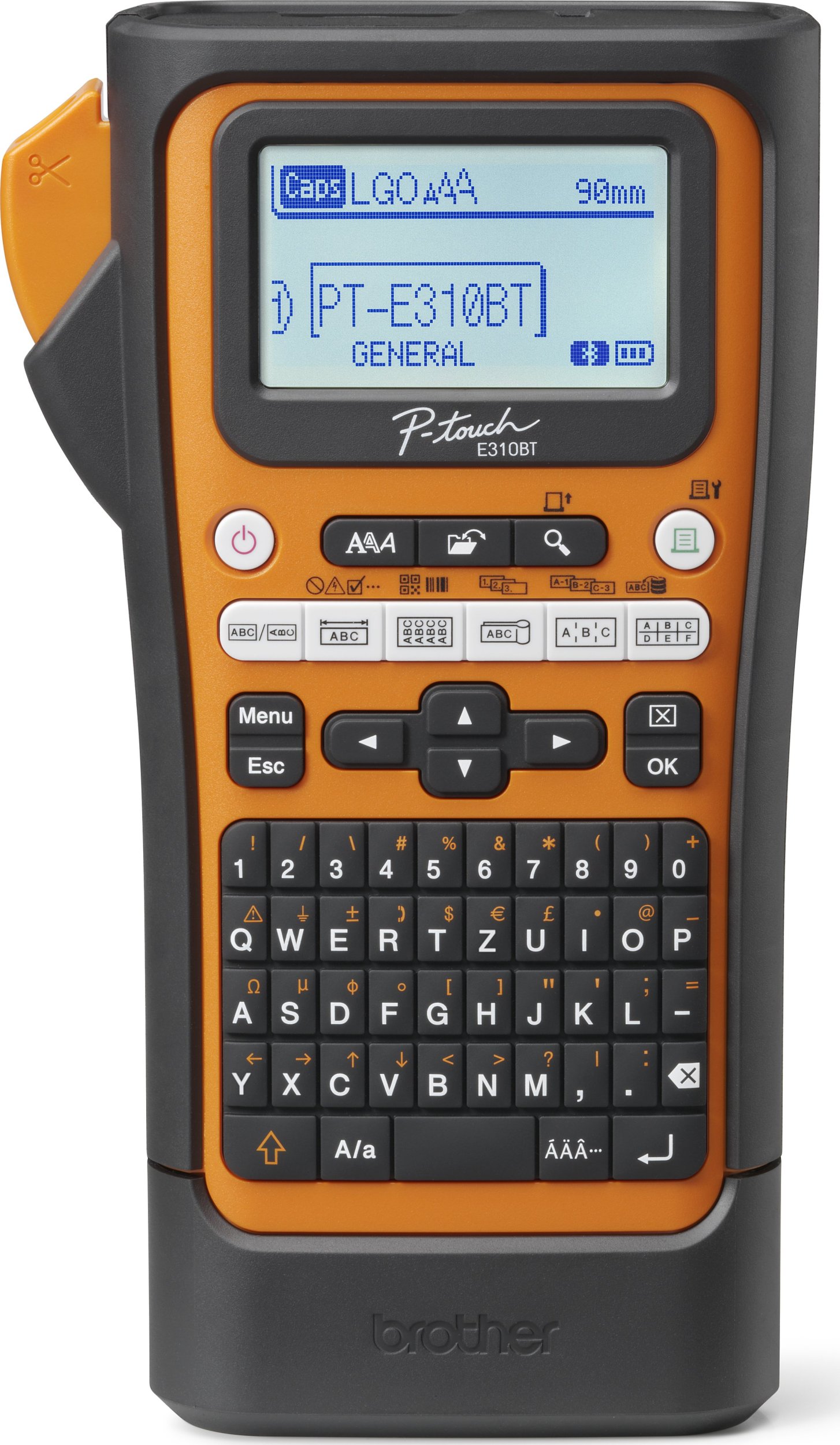 Makinë etiketimi Brother Pro PTE310BTVPQL1, Bluetooth, USB, portokalli