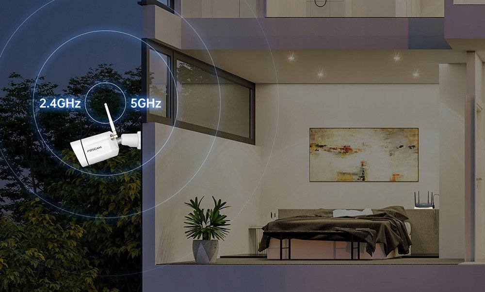 Kamera sigurie Foscam V8P, IP, wireless, e bardhë