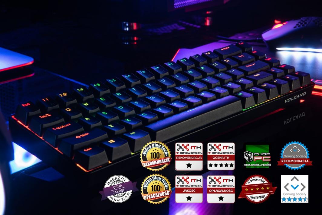 Tastierë Modecom Volcano Lanparty RGB BT, US, e zezë