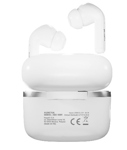 Dëgjuese Audictus Dopamine True Wireless Stereo, të bardha