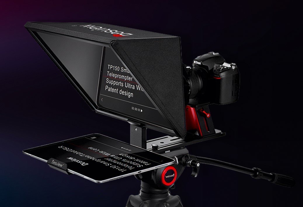 Teleprompter Desview TP150, për DSLR dhe mirrorless, për tablet deri 15.3", i zi