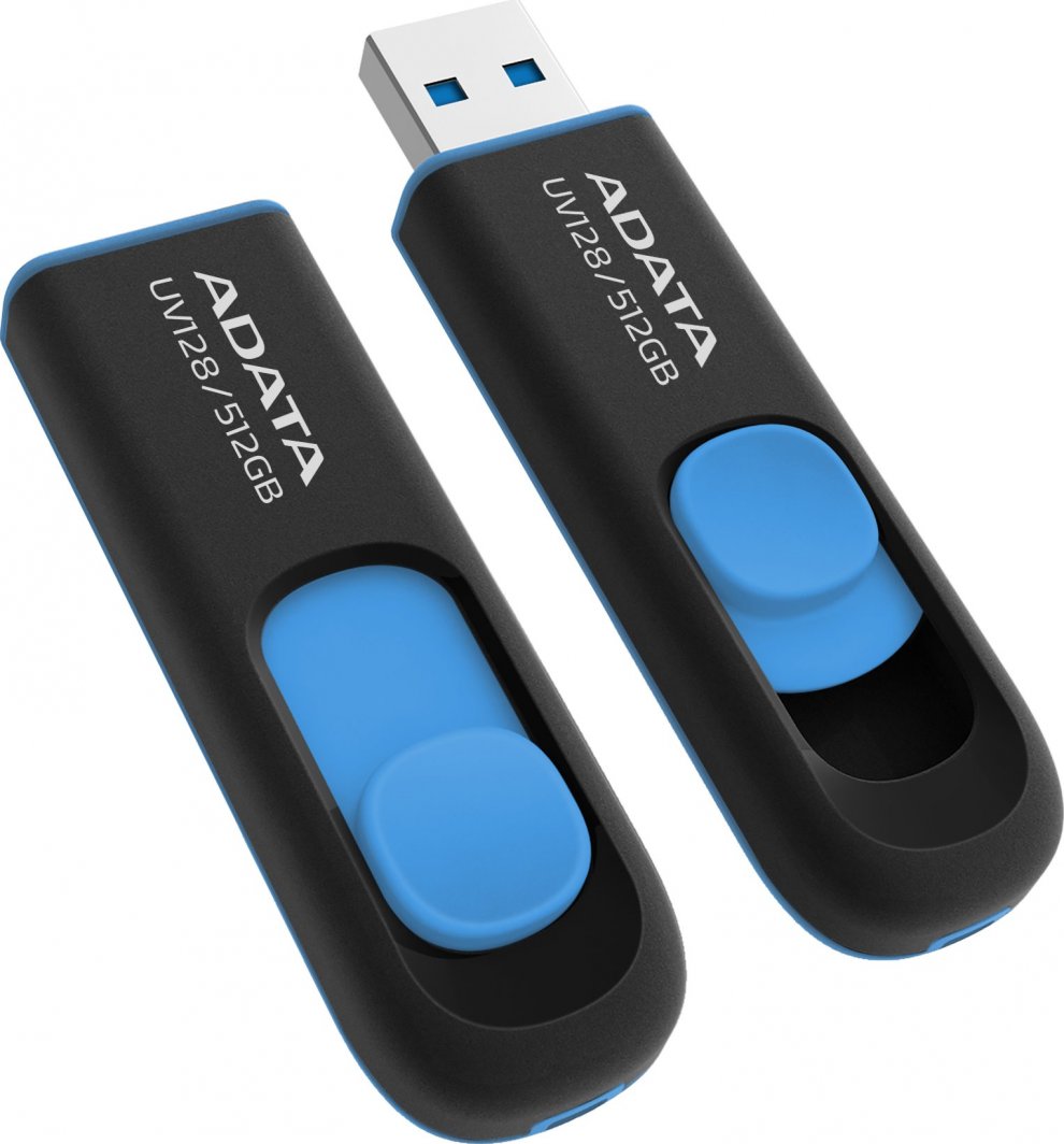 Pendrive ADATA UV128, 512 GB, USB 3.2, i zi/i kaltër