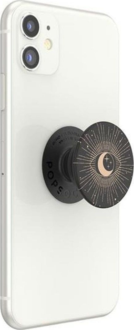 Kapëse telefoni PopSockets PopGrip Skelly, plastike, e zezë