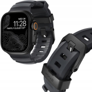Rripa dore për Apple Watch Rocky Point Band Storm, 46mm 49mm, FKM fluoroelastomer, harduer titani i zi