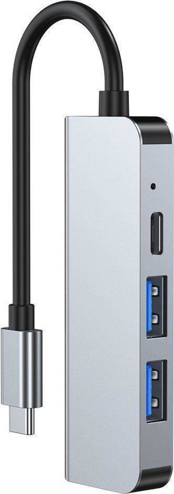 Hub USB C Tech Protect THP810GRY, 4 në 1, kompakt, gri