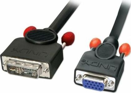 Kabllo Lindy DVI-A - D-Sub (VGA), 3m, e zezë