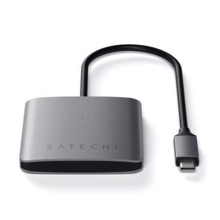 USB Hub Satechi 4-Port USB-C, i hirtë