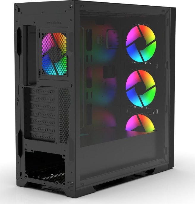 Kuti kompjuteri Inca EMG-17XB, MIDI Tower, ATX Micro ATX Mini ITX, e zezë