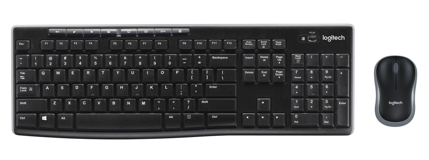 Tastierë dhe maus Logitech MK270, wireless, 2.4 GHz, e zezë