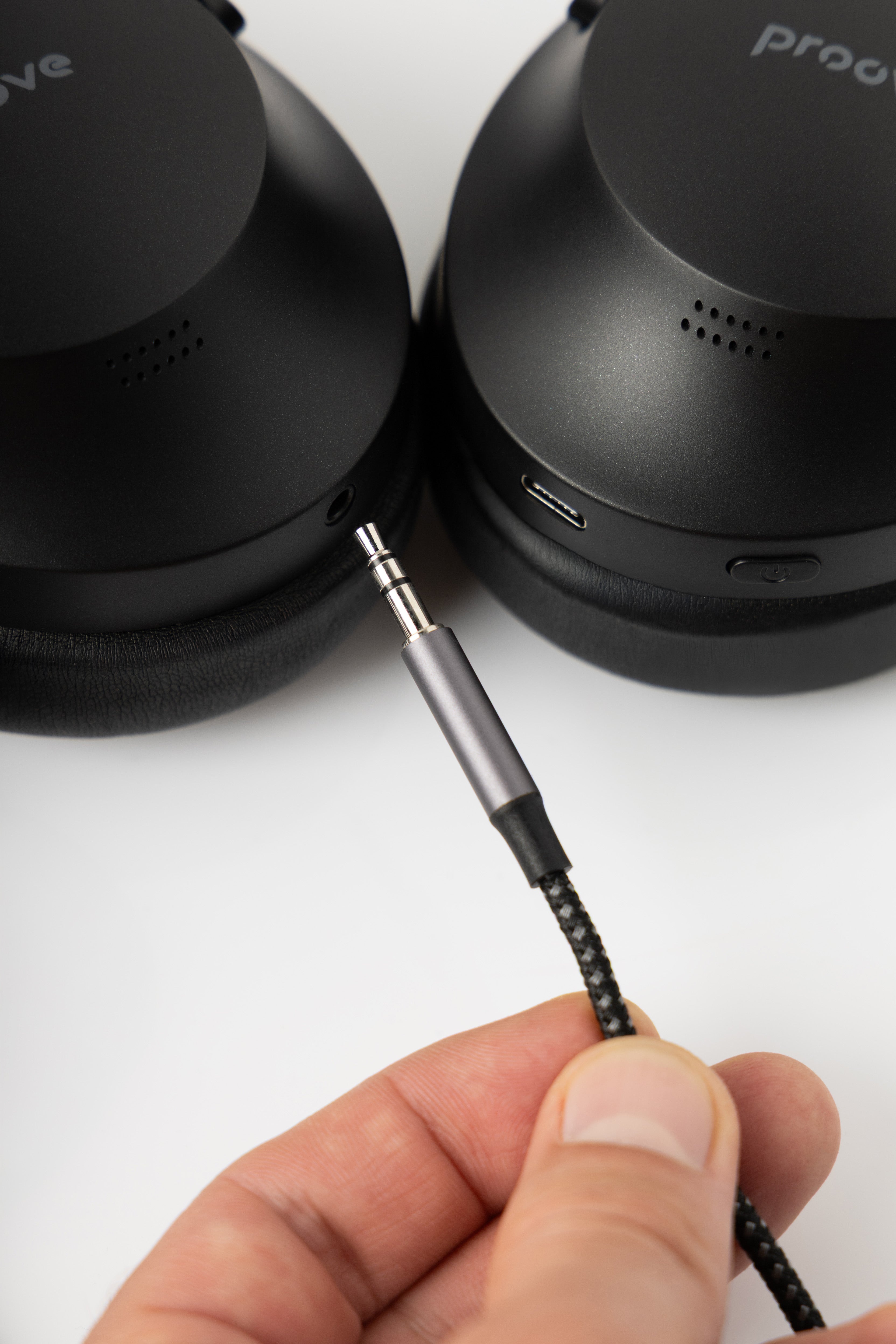 Kabllo audio Proove SoundMesh Type-C në 3.5mm(AUX), 1m, gri