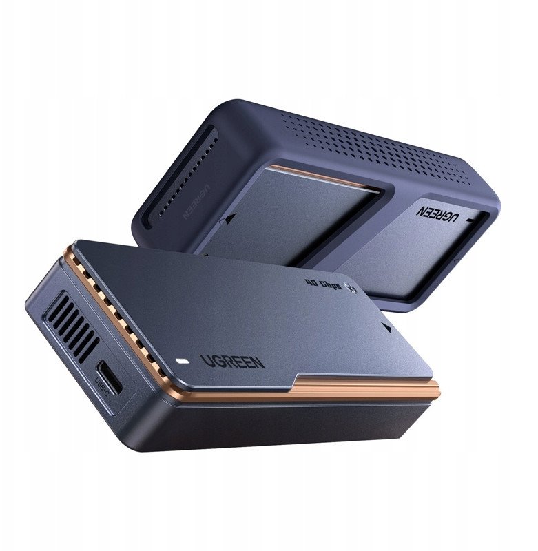 Kuti eksterne për SSD M.2 NVMe UGREEN, 40Gbps, me ventilator ftohës, gri