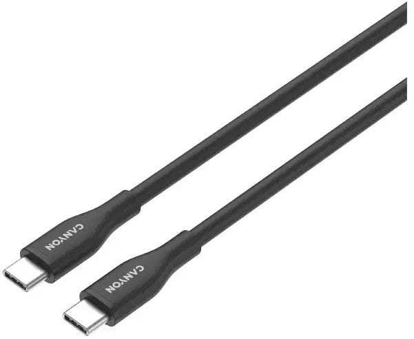 Kabllo USB C në USB C Canyon CNS-CC60SC10, 60W, 1m, silikoni, e zezë
