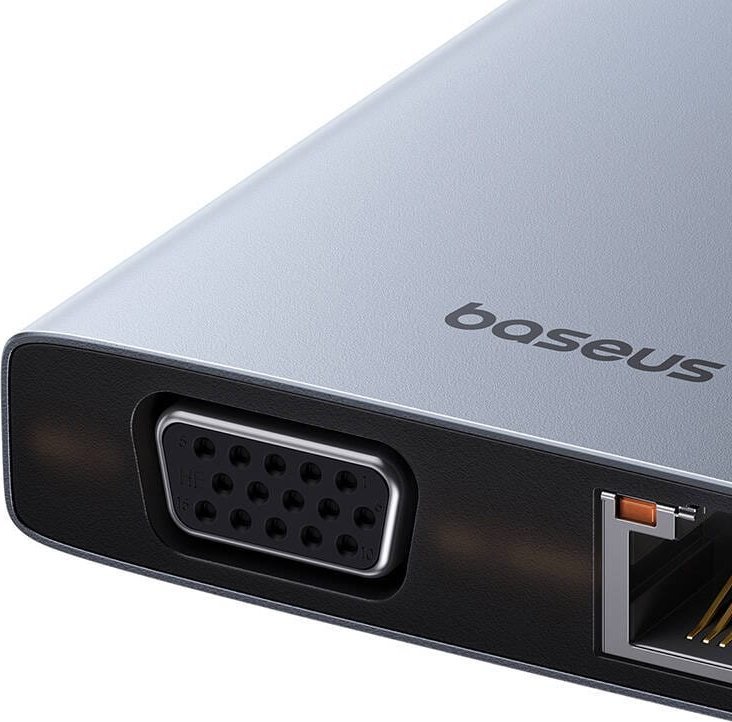 Hub USB C Baseus Portaljoy 13 in 1, HDMI DP VGA, RJ45 PD, gri