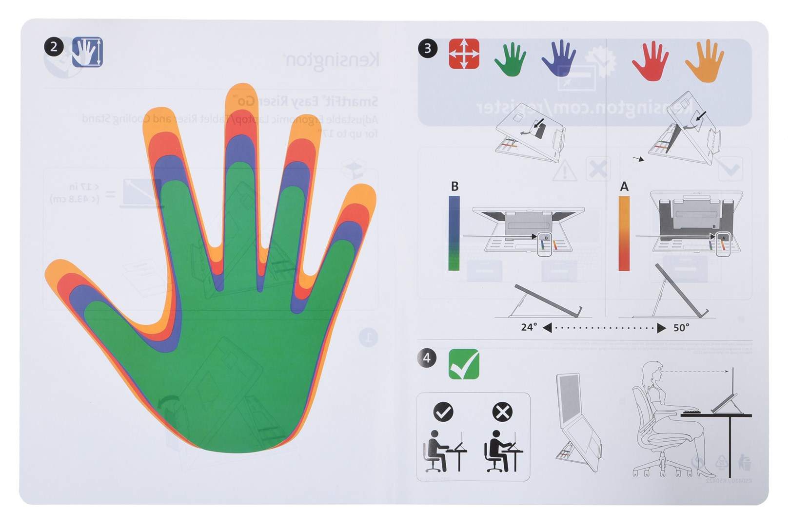 Mbajtëse laptopi Kensington SmartFit EasyRiser Go, 17", e hirtë