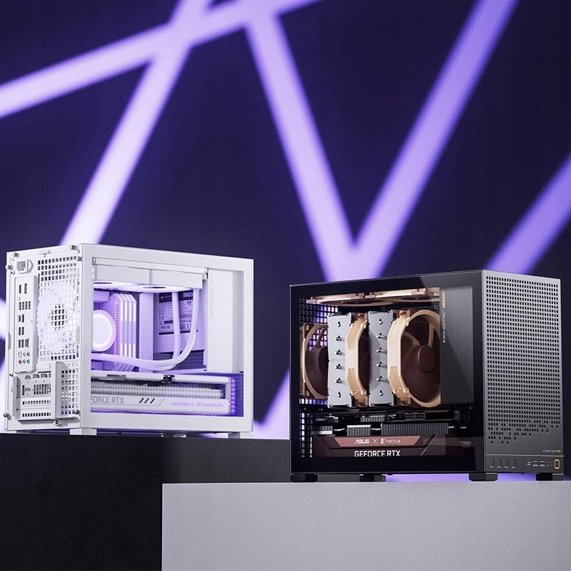 Kuti kompjuteri Jonsbo D32 Pro, Micro ATX Mini ITX, xham i temperuar, e bardhë