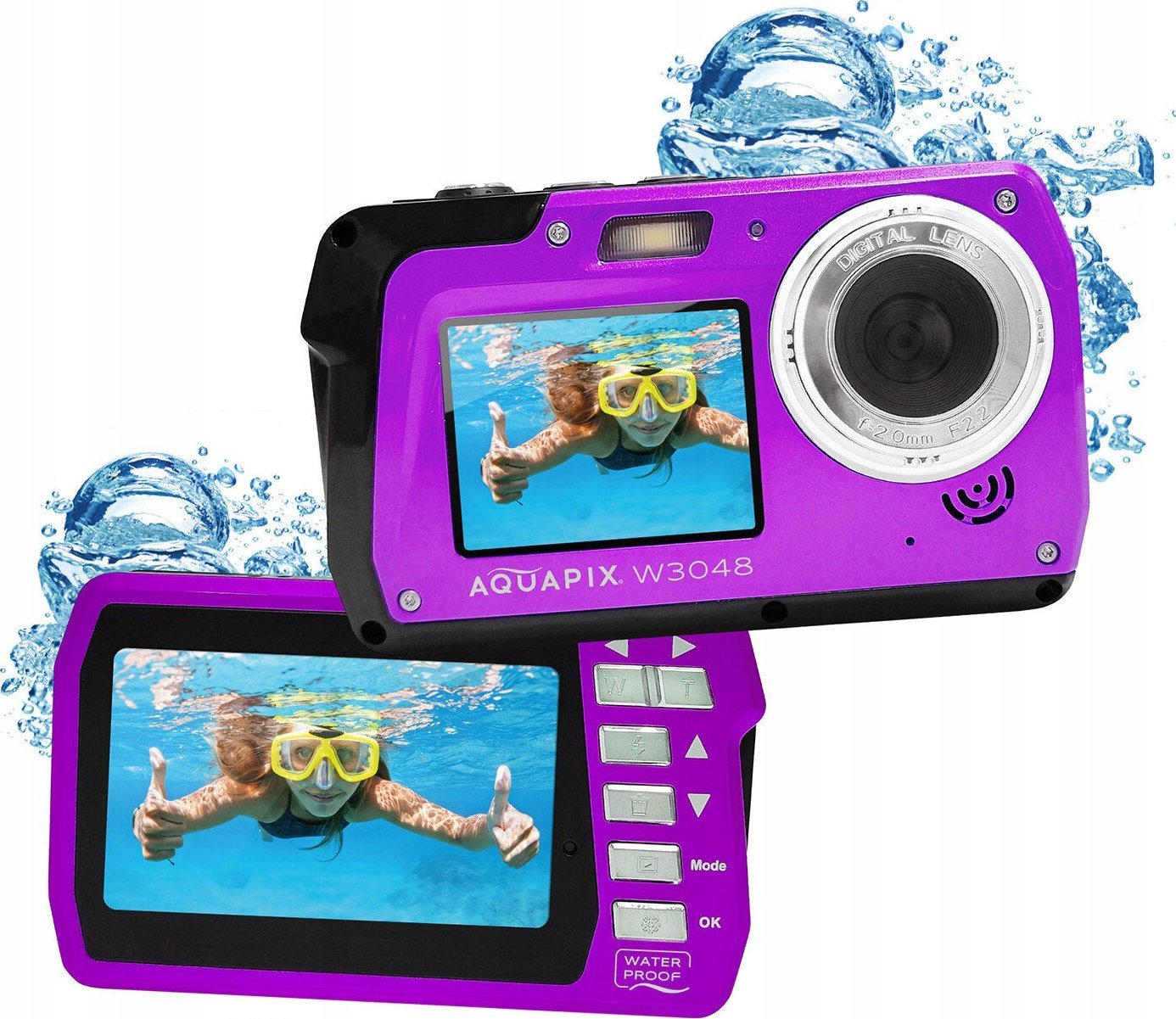 Kamerë nënujore Easypix Aquapix W3048-V, 13MP, video 4K, e verdhë
