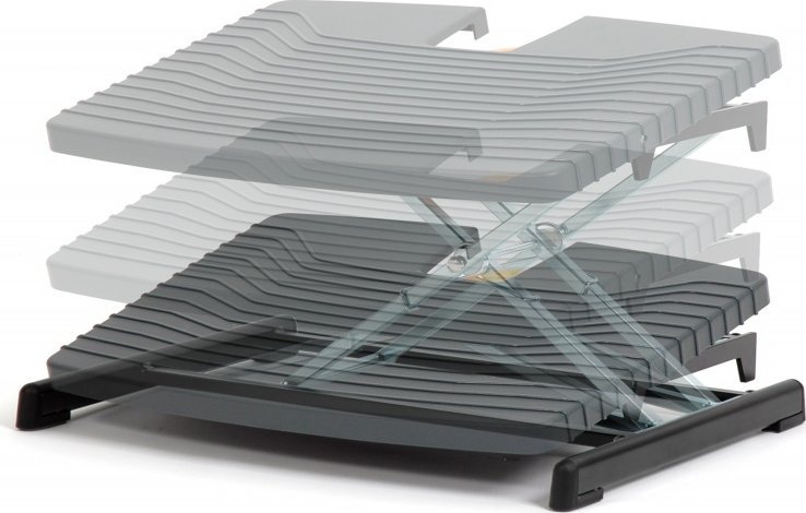 Mbështetëse këmbësh BakkerElkhuizen Pro 959, ergonomike, lartësi e rregullueshme, gri