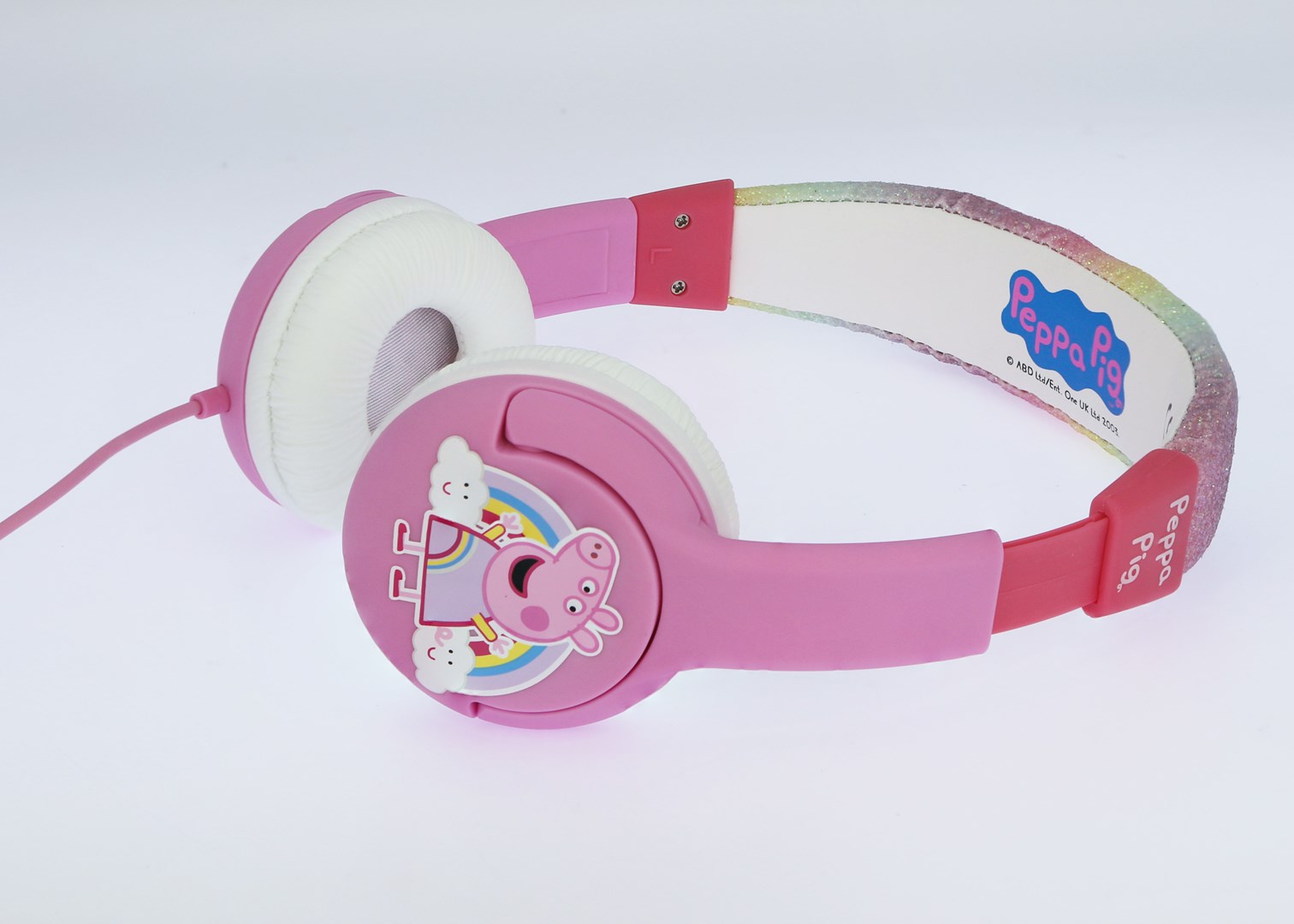 Kufje OTL Peppa Pig Glitter Rainbow Junior, rozë