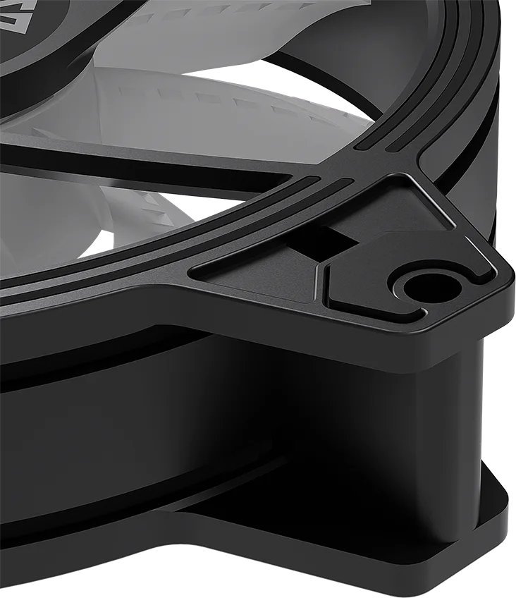Ventilator kompjuteri ARGB Reverse Fan, 120mm, ndriçim adresues RGB, i zi