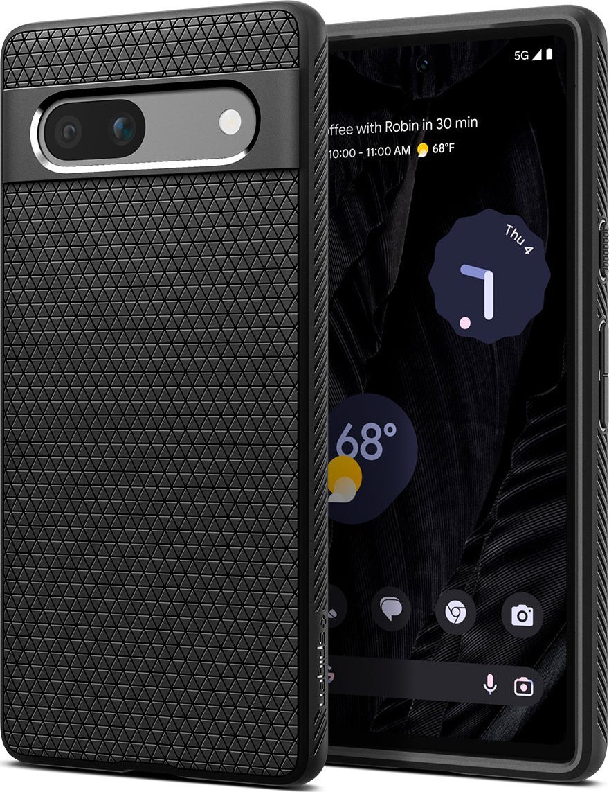 Mbulesë telefoni Spigen Liquid Air për Google Pixel 7a, matte, e zezë