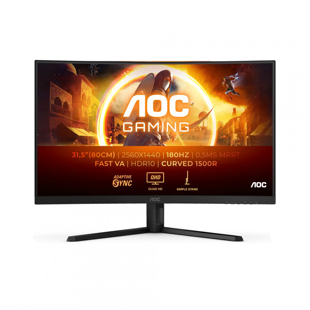 Monitor AOC G4 CQ32G4VE, 31.5", 2560 x 1440 QHD, i zi gri