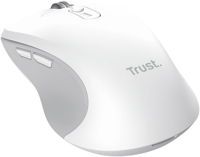 Maush Trust 25674, pa kabllo, Bluetooth, 3200 DPI, i bardhë