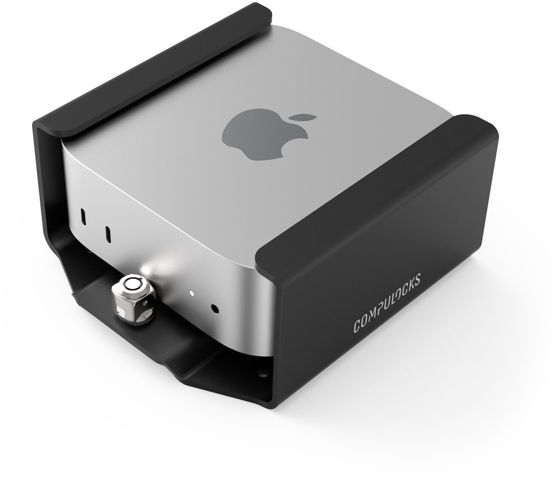 Mbajtëse sigurie për Mac mini M4 2024, alumini, me bravë, argjendtë