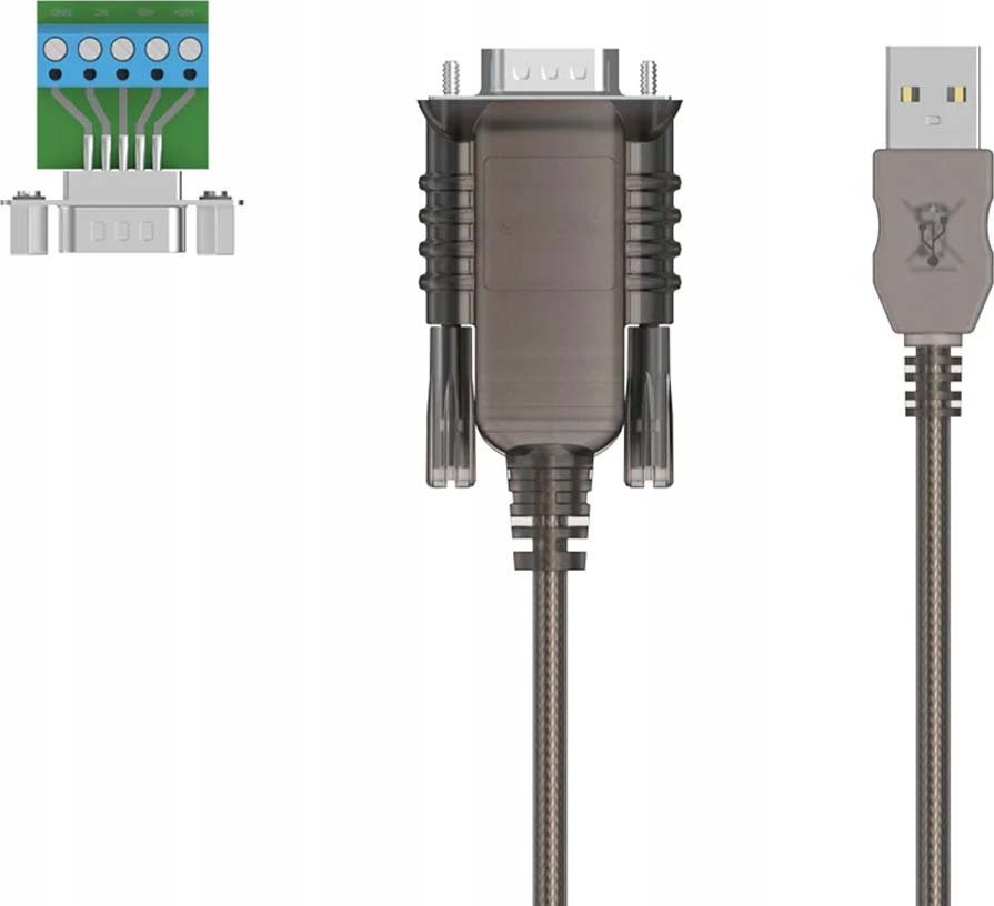 Адаптер Unitek USB 2.0 во RS422 RS485, чипсет FTDI, 1.5m, со USB хаб