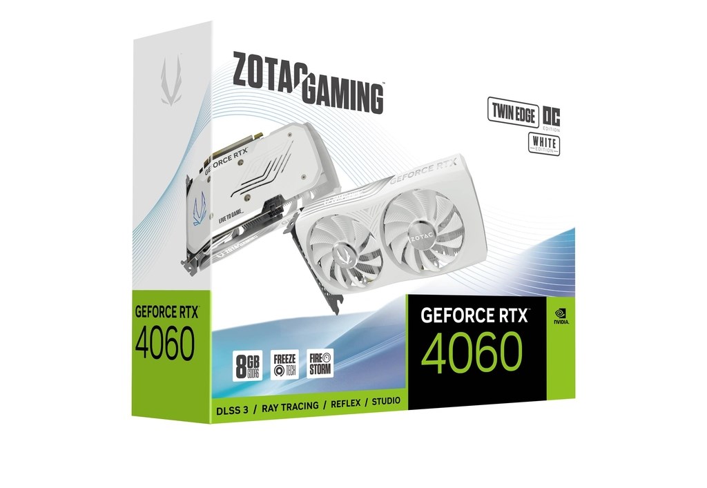 Kartelë grafike Zotac Gaming GeForce RTX 4060 Twin Edge OC White 8GB GDDR6