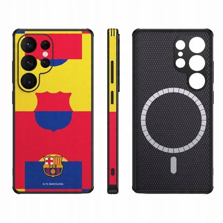 Kuti mbrojtëse OCPC FCB Mag për Samsung Galaxy S25 Ultra, magnetike, me stand, burgundy