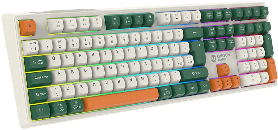 Tastierë wireless Canyon Shadder GKW-11, mekanike, RGB, e bardhë