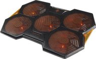 Bazë ftohëse për laptop Deltaco GAM-072, 5 ventilatorë, USB, e zezë