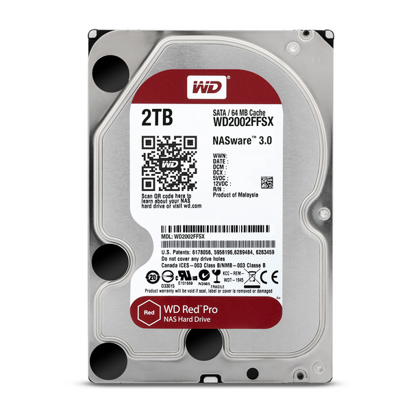 Hard disk Western Digital Red Pro, 3.5", 2TB, 7200 RPM, 64MB, i kuq