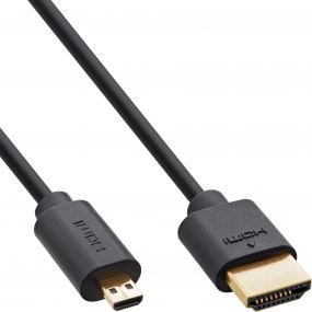 Kabllo HDMI InLine 17901D, 1 m, 48 Gbit/s, e zezë