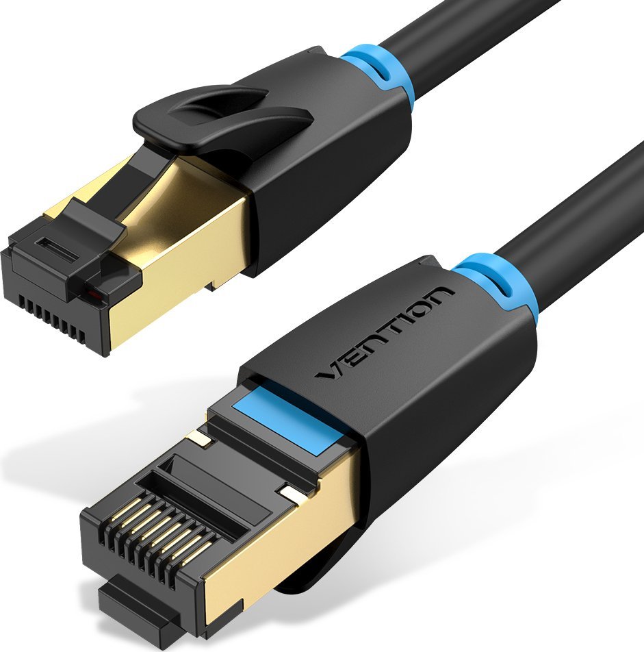Kabllo rrjeti Vention RJ45 CAT8, 40 Gbps, 2000 MHz, e zezë 5