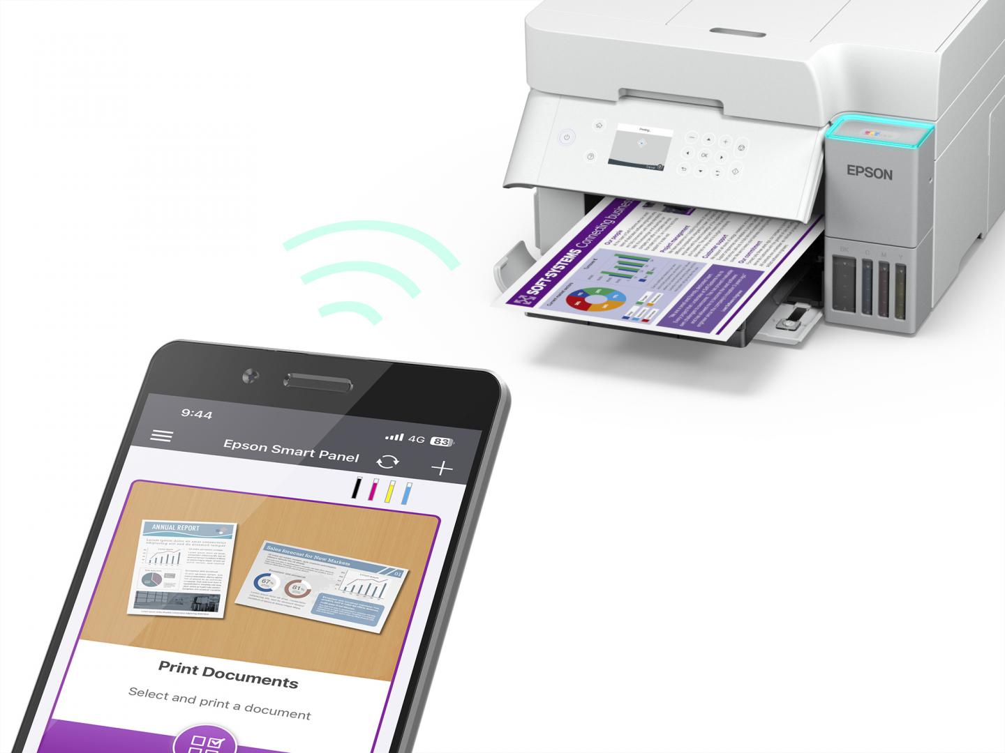 Printer multifunksional Epson EcoTank L6376, Inkjet, A4, Wi Fi, i zi