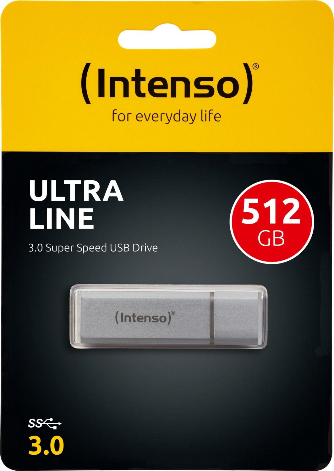 USB Интенсо Ултра Лајн, 512GB, USB 3.2, сребрена