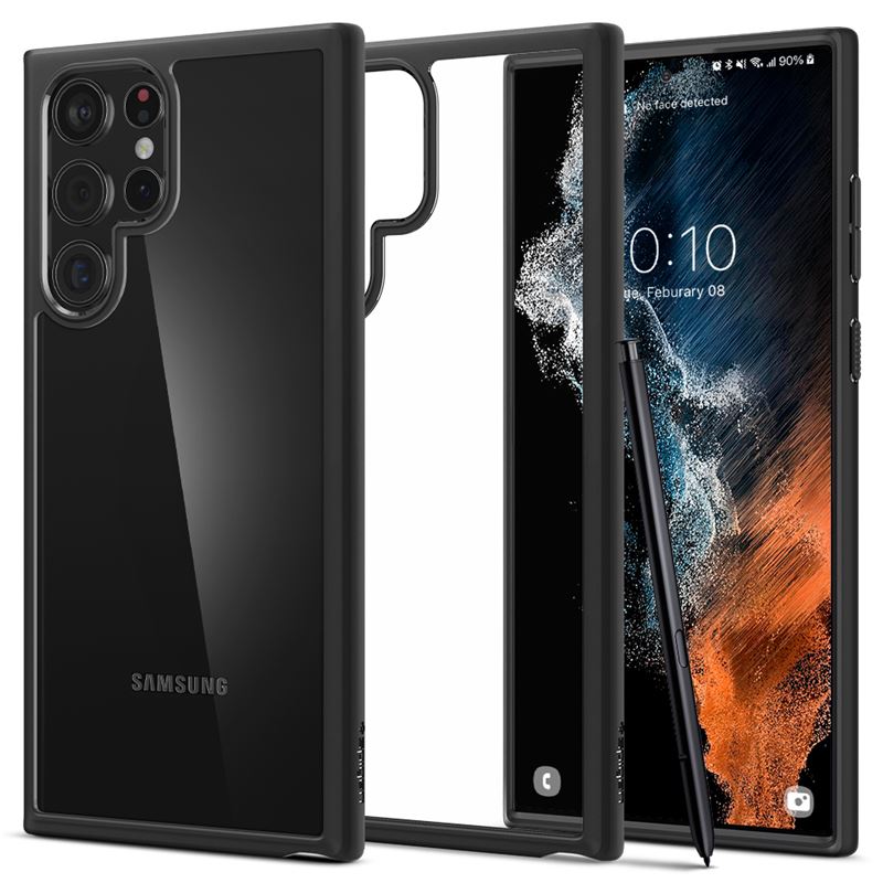 Mbështjellës për Samsung Galaxy S22 Ultra Spigen Ultra Hybrid, i zi