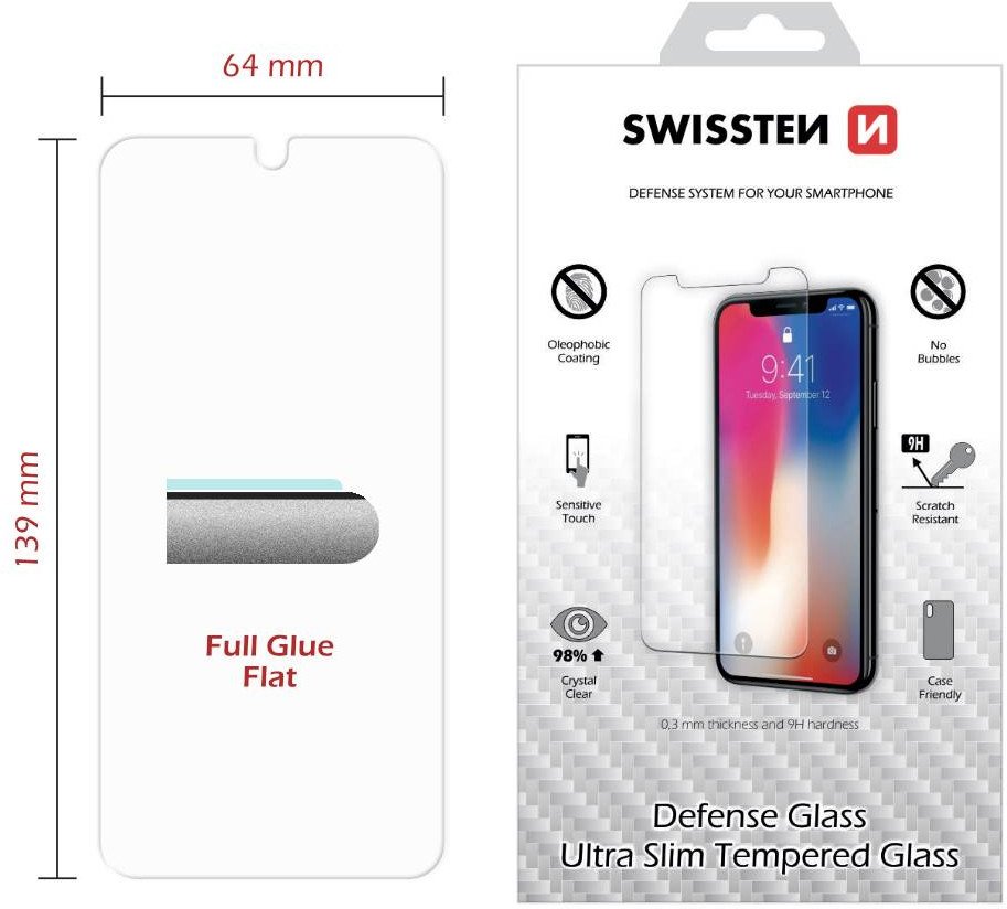 Xham mbrojtës Swissten për Apple iPhone 16, tempered glass, 9H, transparent